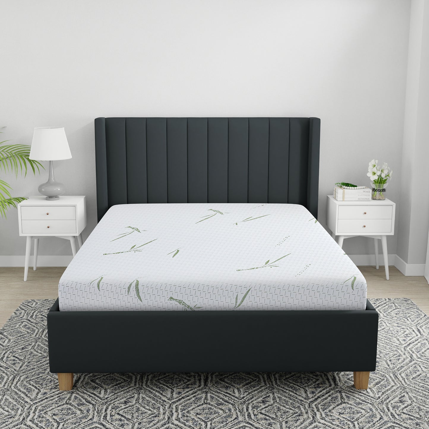 8-Inch Dual Layer Memory Foam Mattress with Bamboo Infused Cover - Full
