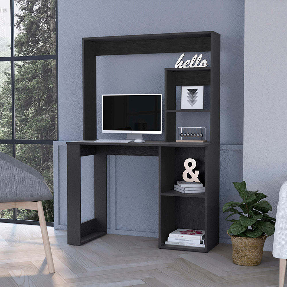Carroll Computer Desk with Hutch and Storage Shelves