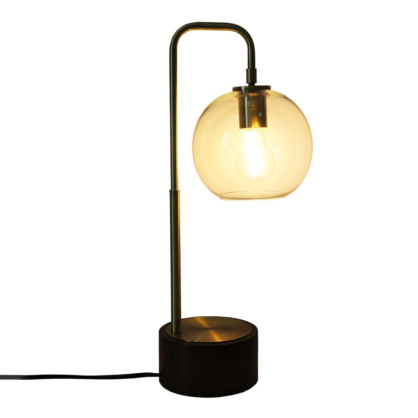 Modern Classic Desk Lamp Villa Living Room Bedroom Study Decorative Original Design European Glass Table Light, Easy Assembly Table Lamp for Sale, LuxeRay Simple Glass Globe Arched Table Lamp 110V