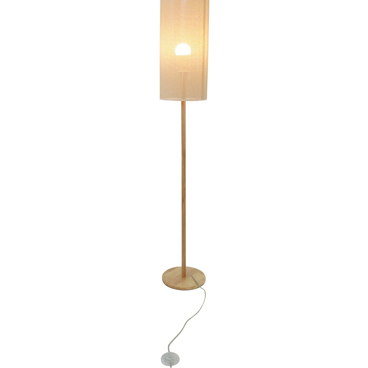 Height Floor Lamp, Modern Standing Light for Living Room, Bedroom & Study Area Lighting,Vialux Floor Lamp - Oak and Natural 110-120V