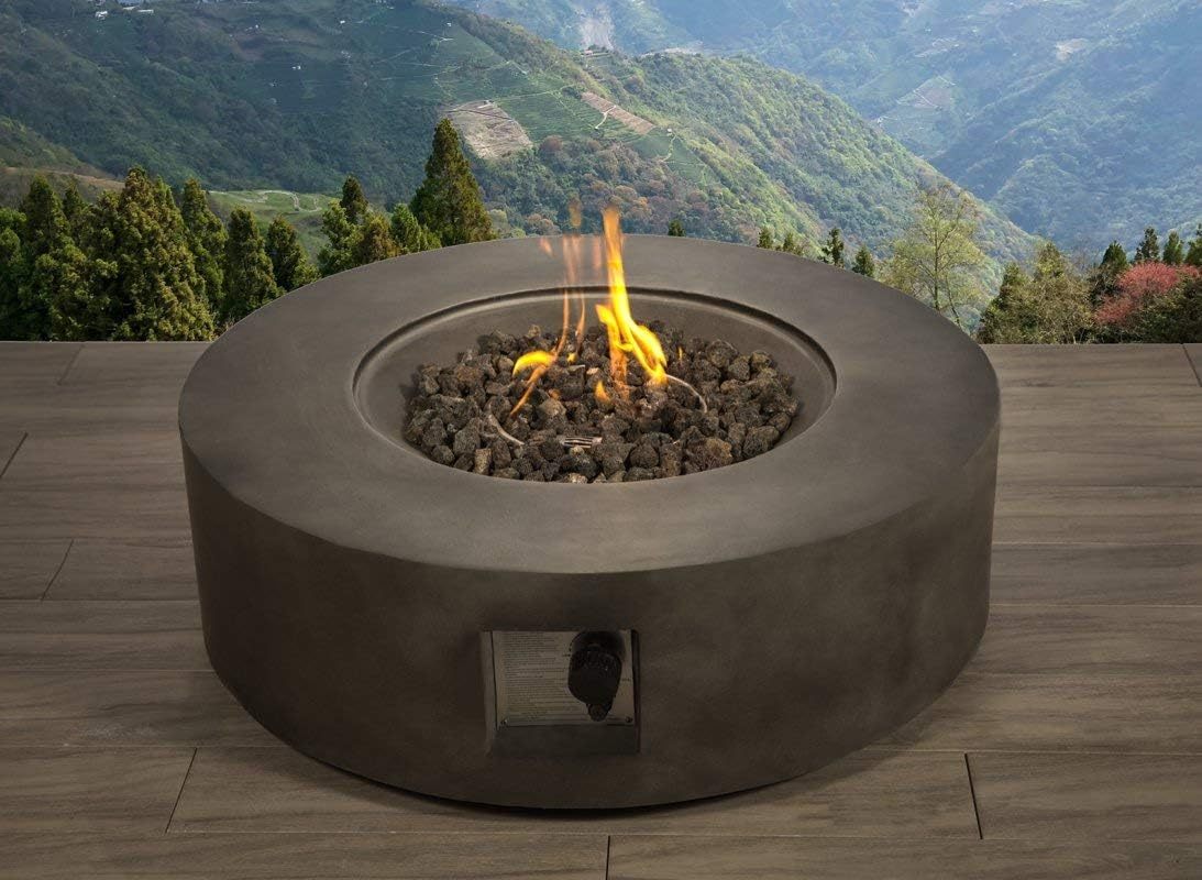 12' H Fibre Reinforced Concrete Outdoor Fire Pit Table