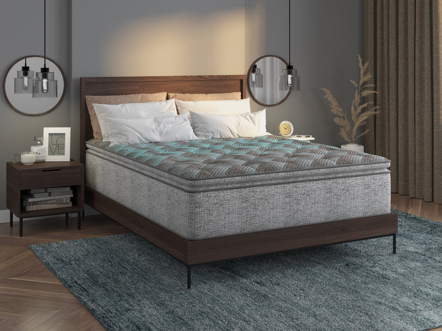 Restonic Comfort Care 10' Hybrid, Euro Top, Individual Pocketed Coil Mattress , Plush Comfort, King