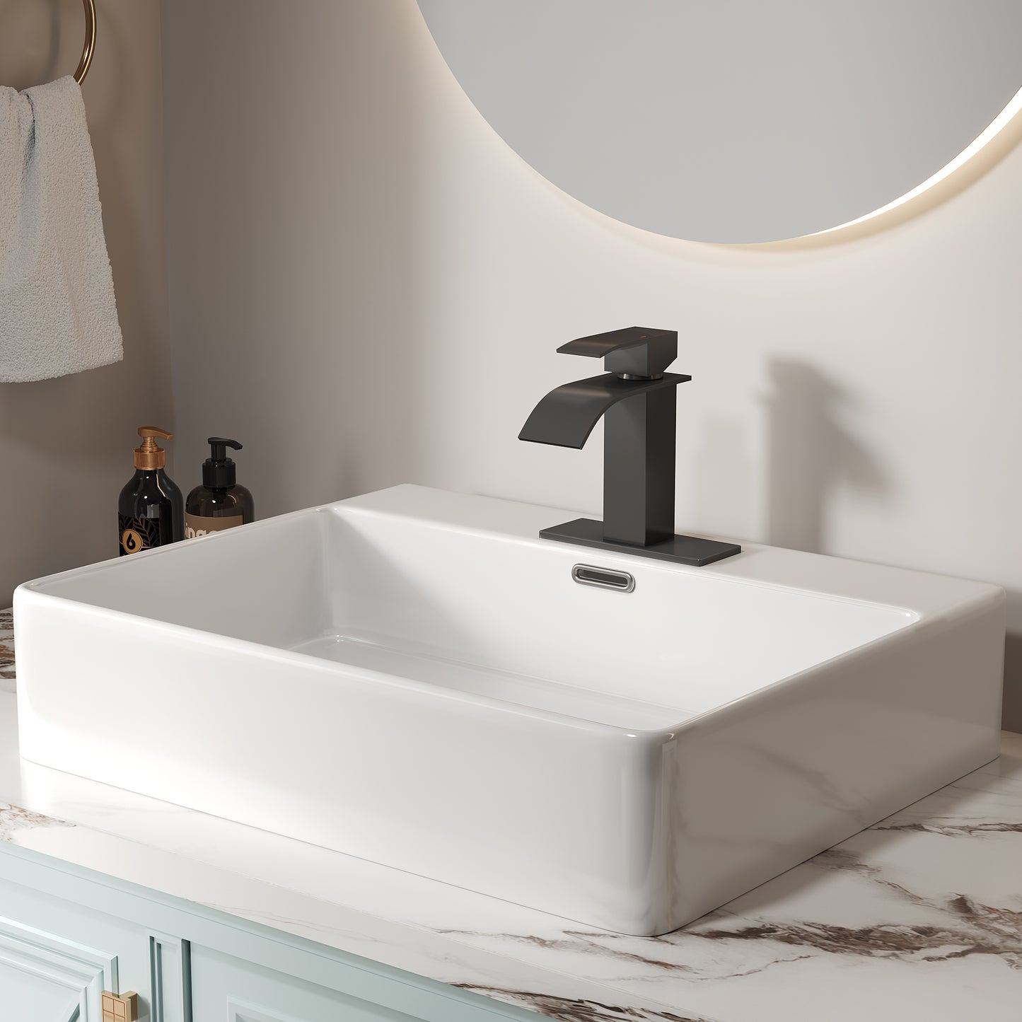 Bothwa Home 6' CUPC Certified Harlow Single Handle Bathroom Sink Faucet (Matt Black Finish)