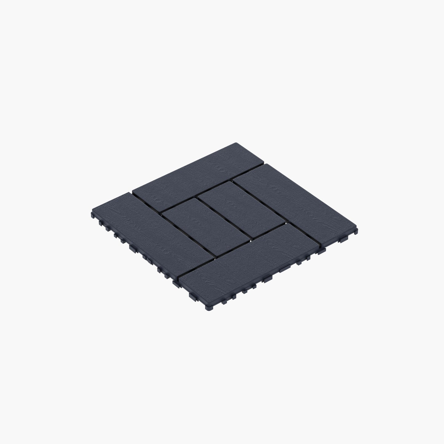 ZZ Style 12' Patio Deck Tiles, DIY Module Interlocking Decking Tiles Floor Tile,Easy and Quick Installation Court Tiles for Porch Poolside Balcony Backyard 44pcs DARK GRAY