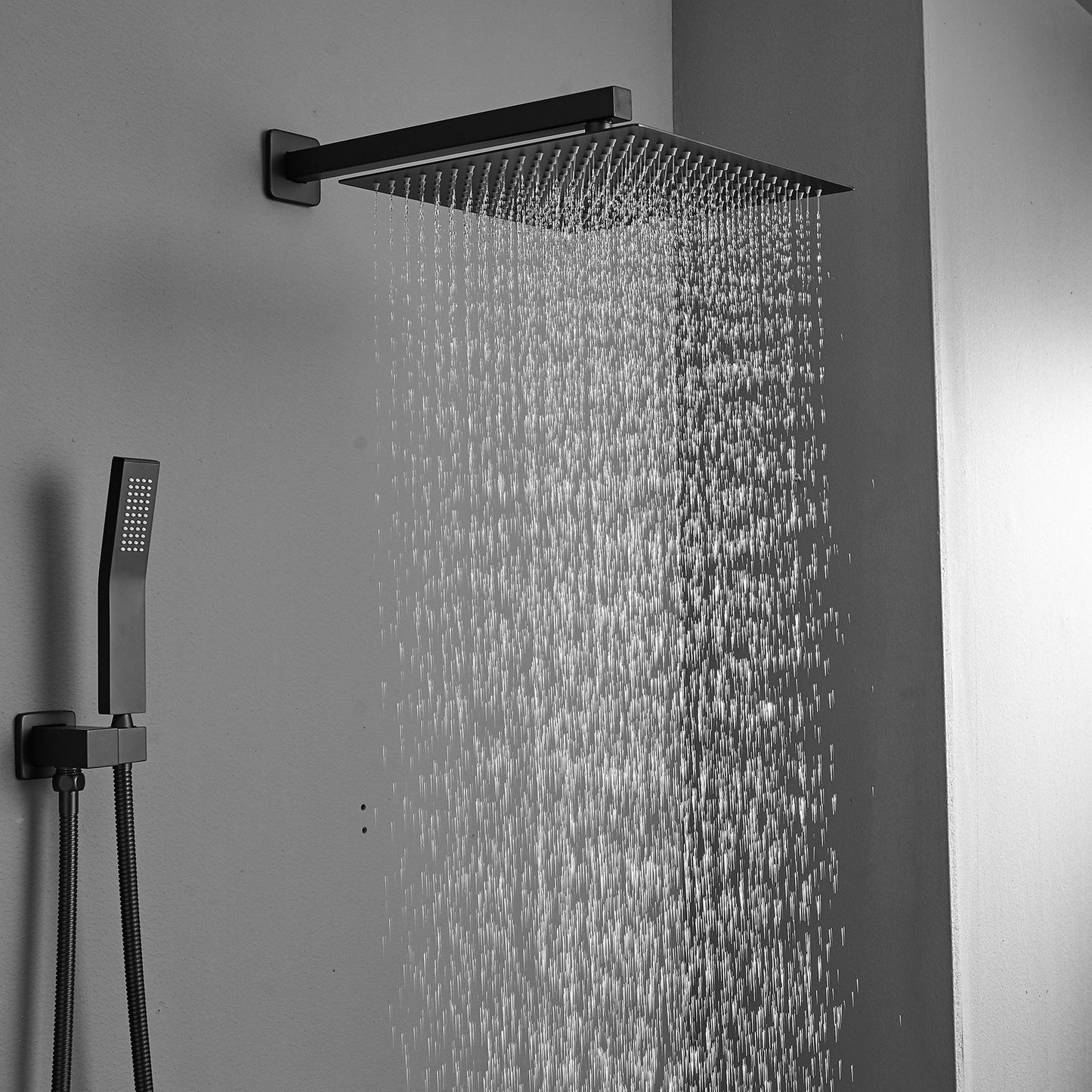 Bathroom Luxury Rain Mixer Combo Set Wall Mounted Rainfall Shower Head System , (Contain Faucet Rough-in Valve Body and Trim)