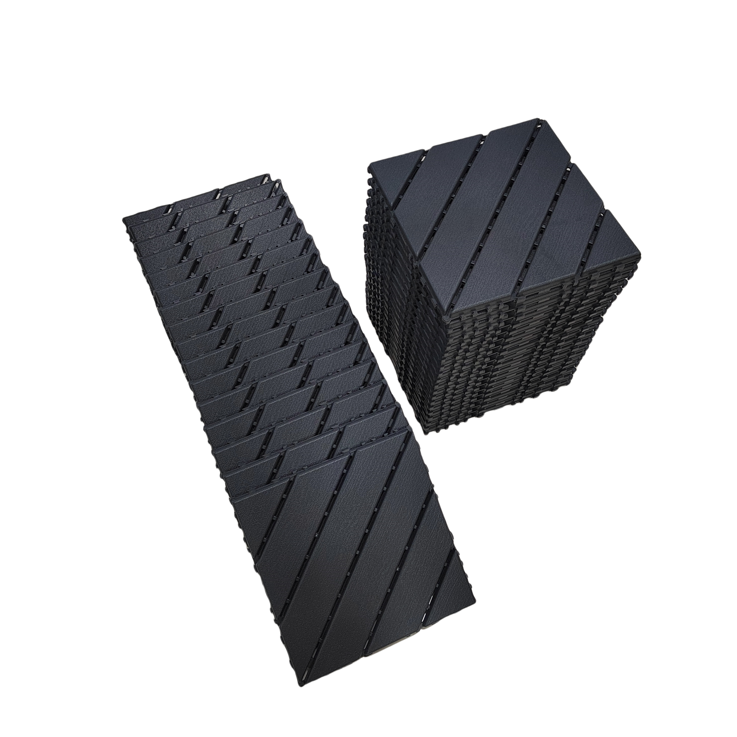 Plastic Interlocking Deck Tiles, 36-Pack, 12'x12' Waterproof Outdoor All Weather Use Patio Tiles with Enhanced Drainage Design, Perfect for Poolside, Balcony, and Backyard - Grey