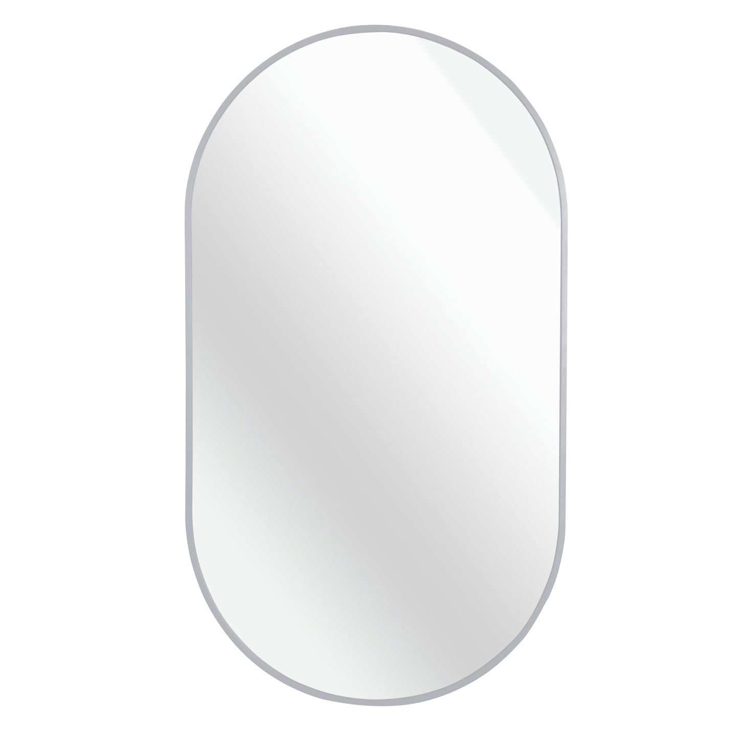 Silver 20 x 28 Inch Metal Oval Mirror