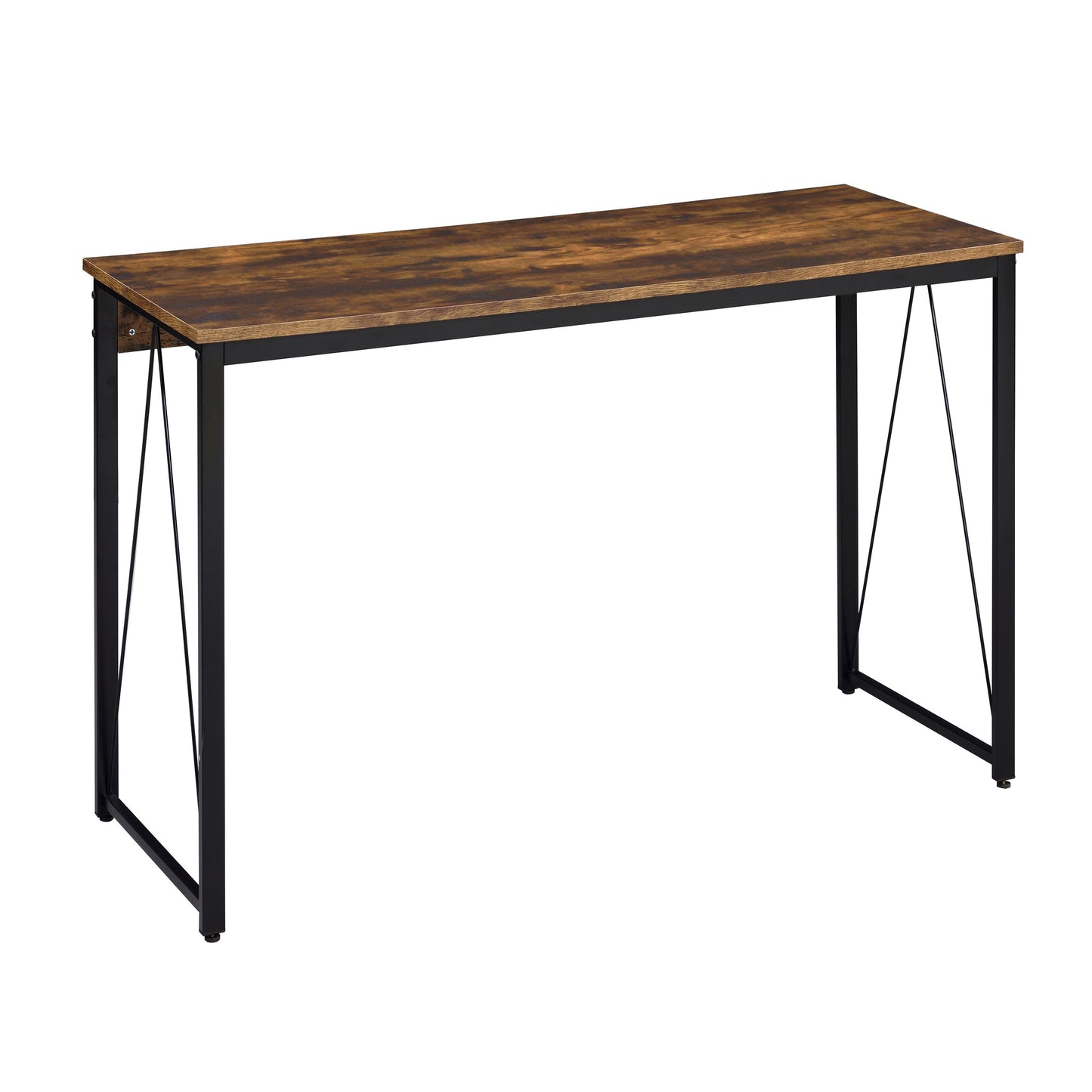 Weathered Oak and Black 47.5' Writing Desk with Metal Sled Base