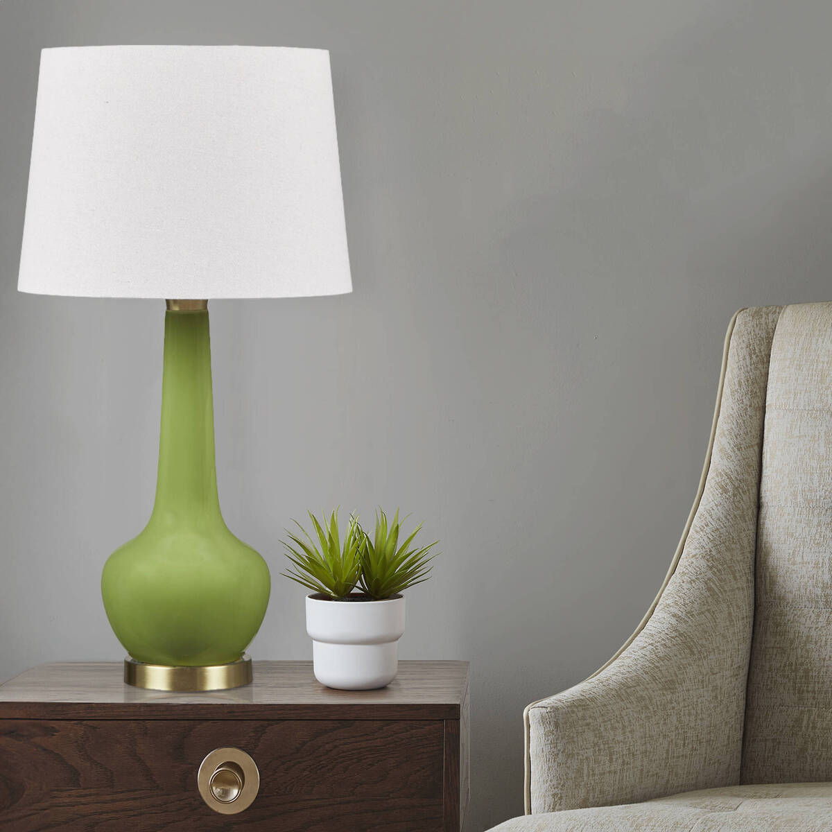 Ceramic Genie Table Lamp Green See below