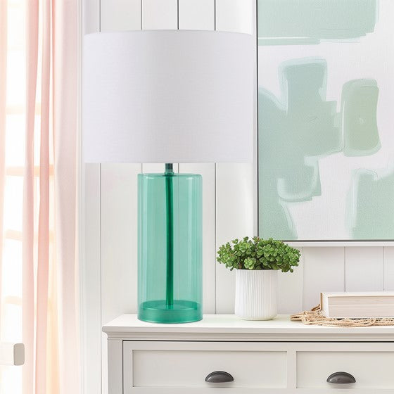 Glass Table Lamp Blue See below