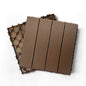 Plastic Composite Deck Tiles Set of 35pcs, Composite Decking Resist Rust, Water, Weather, Indoor&Outdoor, Easy to DIY & Maintain, Ideal for Patios, Balconies, Rooftops, Decks, 12x12i Light Coffee