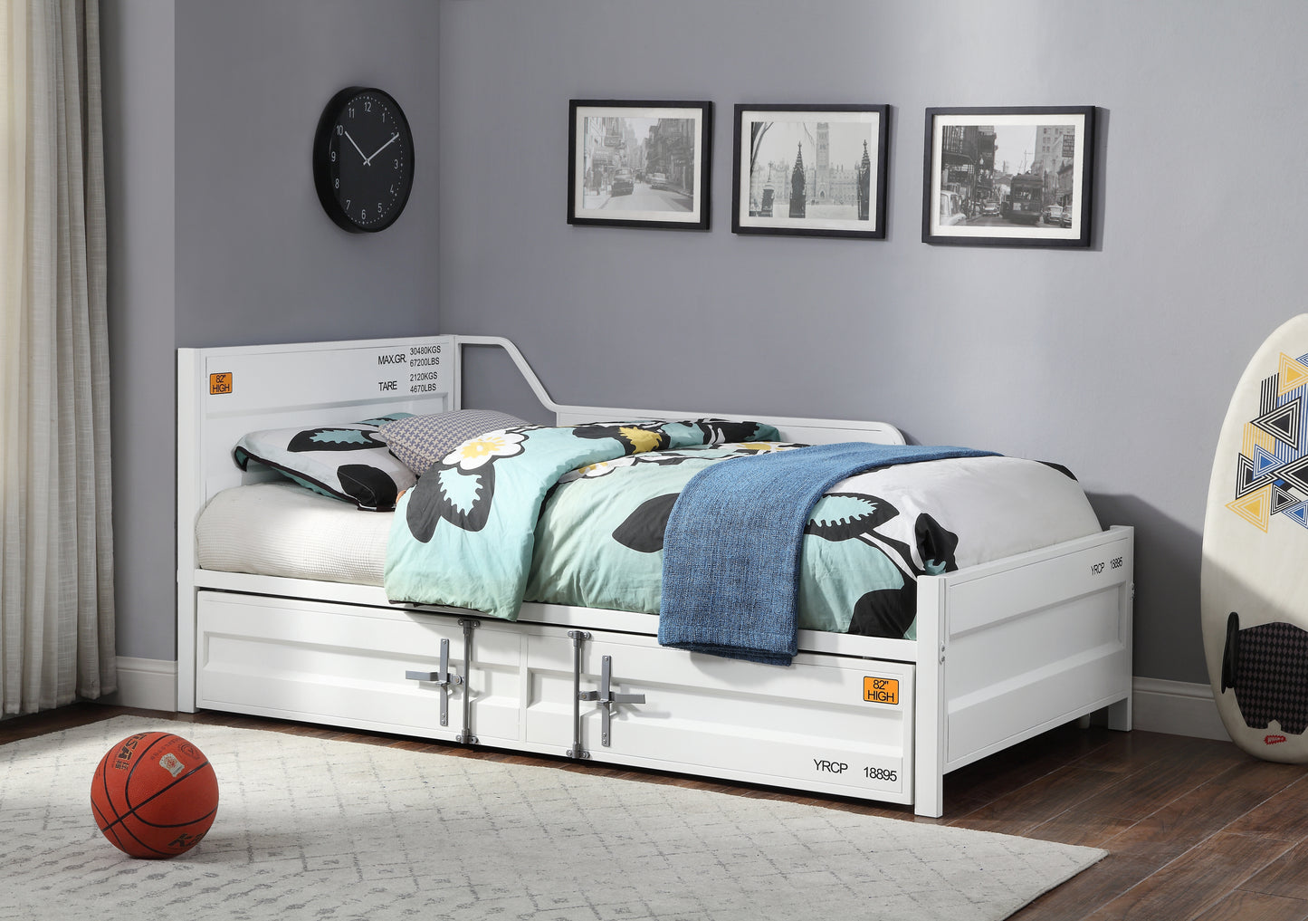 Cargo White Finish Daybed W/Trundle (Twin)