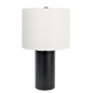 Aura Black Table Lamp with On/Off Switch Black Block Base