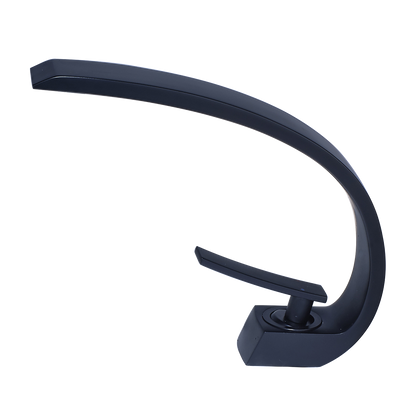 Black Bathroom Faucet, Brushed Black  Faucet for Bathroom Sink, Black Single Hole Bathroom Faucet Modern Single Handle Vanity Basin Faucet