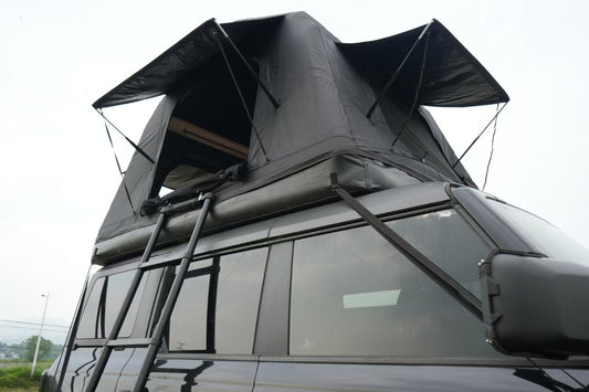 Foldable 2-3 People Amphibious Inflatable Car Roof Top Tent for camping Outdoor Glamping Camping Tent for SUV,Truck and Universal Auto Self-Driving Touring(Without Ladder, Black )