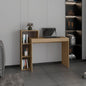 Britt 43' Wide Four Shelves Writting Desk, Home Office, Living Room, Gamer Desk Natural Oak
