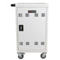 30+2Bay Mobile School Charging Cart Station for Chromebook, Tablet and Laptop Computer with Power Strip Included, Assembly Required-WHITE