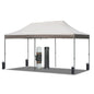 TREXM 10x20 Pop Up Canopy Tent with 6 Sidewalls, Heavy Duty Party Tent, UV and Waterproof Protection, 3 Height Adjustable Outdoor Canopy Tent with Roller Bag for Weddings, Events, and Beach, Khaki