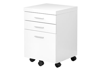 File Cabinet, Rolling Mobile, Storage Drawers, Printer Stand, Office, Work, White Laminate, Contemporary, Modern