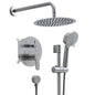 10-Inch Shower System, Slide Bar Shower Faucets Sets Complete Round Shower Heads and 5-Spray Handheld Combo, Wall Mounted Matte Black Shower Faucet