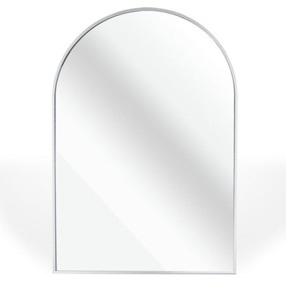 Silver 20x30 INCH Metal Arch Barhroom mirror