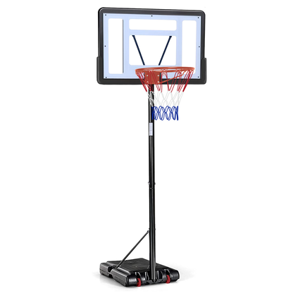 Basketball Hoop Outdoor, 5.2 Ft to 6.8Ft Adjustable Basketball Goal with 32' Backboard & 16' Basket, All Weather Portable Basketball Stand Wheels, for Kids Youth Adult, Indoor Gym, Driveway