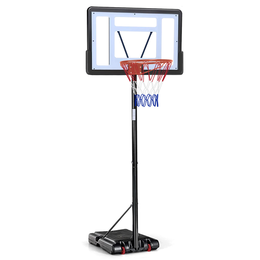 Basketball Hoop Outdoor, 5.2 Ft to 6.8Ft Adjustable Basketball Goal with 32' Backboard & 16' Basket, All Weather Portable Basketball Stand Wheels, for Kids Youth Adult, Indoor Gym, Driveway