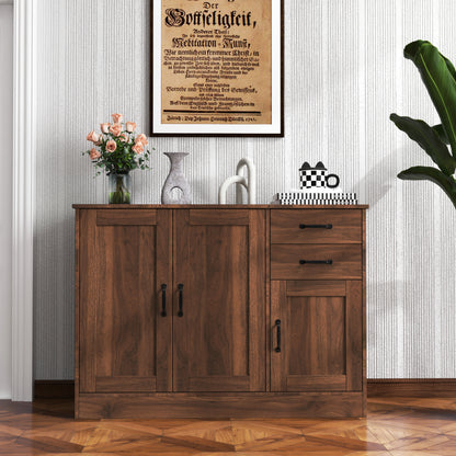 Modern Wood Buffet Sideboard with 2 doors&1 Storage and 2drawers -Entryway Serving Storage Cabinet Doors-Dining Room Console, 43.3 Inch