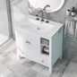 [VIDEO] 30' Bathroom Vanity with Sink, Bathroom Storage Cabinet with Doors and Drawers, Solid Wood Frame, Ceramic Sink, White (Old Sku:JL000002AAK)