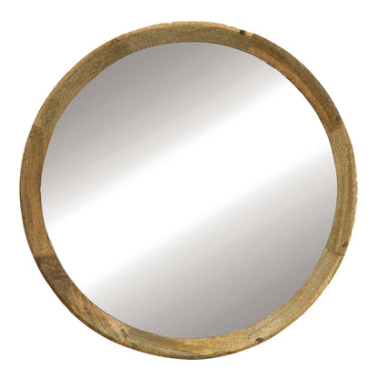 D20x1.5'Transitional Decor Style Mango Wood Wall Mirror Wall Decor with Frame of Solid Mango Wood for Bathroom,Entryway Console Lean Against Wall