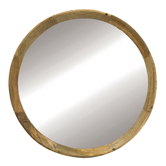 D20x1.5'Transitional Decor Style Mango Wood Wall Mirror Wall Decor with Frame of Solid Mango Wood for Bathroom,Entryway Console Lean Against Wall