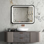 40X32 inch Bathroom Led Classy Vanity Mirror with High Lumen,Black metal frame,Dimmable Touch,Wall Switch Control, Anti-Fog ,CRI 95 Adjustable 3000K-4500K-6000K ,IP54 Waterproof Energy savin