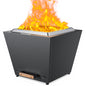 Cyberpit One Pro 25 inch Smokeless Fire Pit, Wood Burning Fireplaces w/Pull-Out Ash Pan, Portable Outdoor Firepits, Carry Handle for Backyard Patio Camping, Stainless Steel, Black