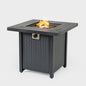 28-inch Iron Square Propane Fire Pit Table