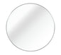 Silver 39 Inch Metal Round Bathroom Mirror