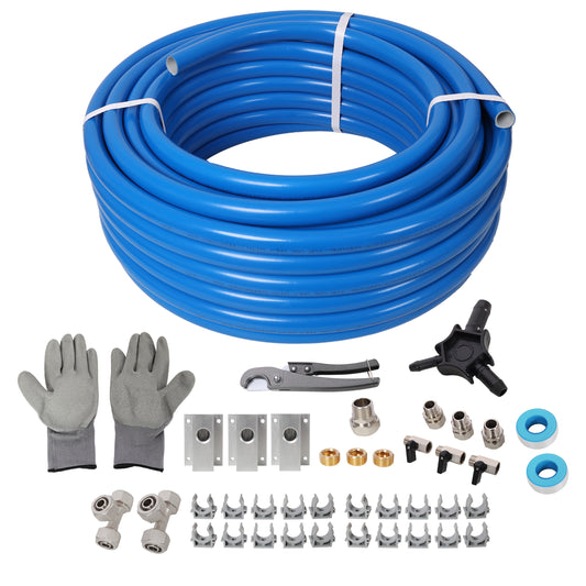 3/4' x 100ft Air Compressor Piping, High Quality PEX-AL-PEX Tubing, Air Hose Kit Air Compressor Accessories,Blue Tubing