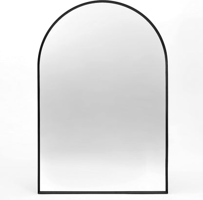 Black 24x36 INCH Metal Arch Barhroom mirror