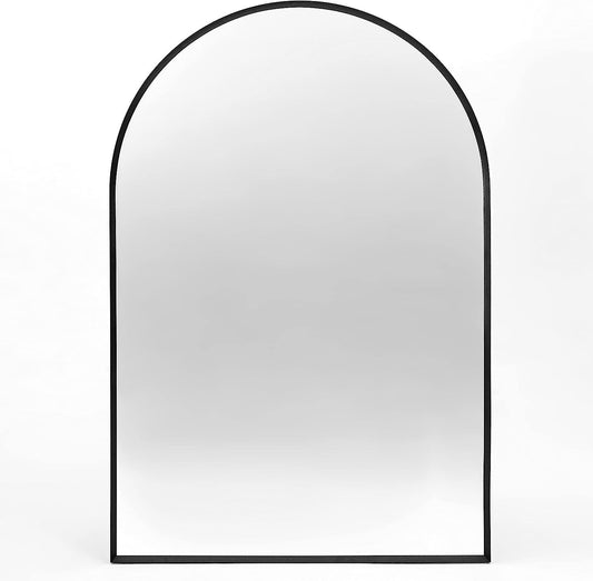 Black 24x36 INCH Metal Arch Barhroom mirror