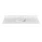 60'X22' bathroom stone vanity top lightning white with undermount ceramic sink and 3 faucet hole with backsplash