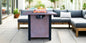 25' H Outdoor Patio Propane Gas Fire Pit Table - 50,000 BTU High-temperature-resistant carving process for environmentally friendly materials with the effect of rattan weaving grain