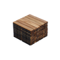 10 PCS Interlocking Deck Tiles Striped Pattern, 12' x 12' Square Yellow Acacia Hardwood Outdoor Flooring for Patio, Bancony, Pool Side,...