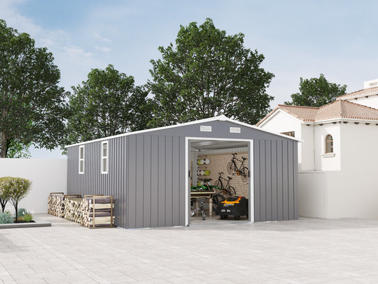Campcraft 0.25mm color steel plate, surface protective film, Two daylight Windows, A practical and thoughtful gift,two colors can be freely selected storage sheds