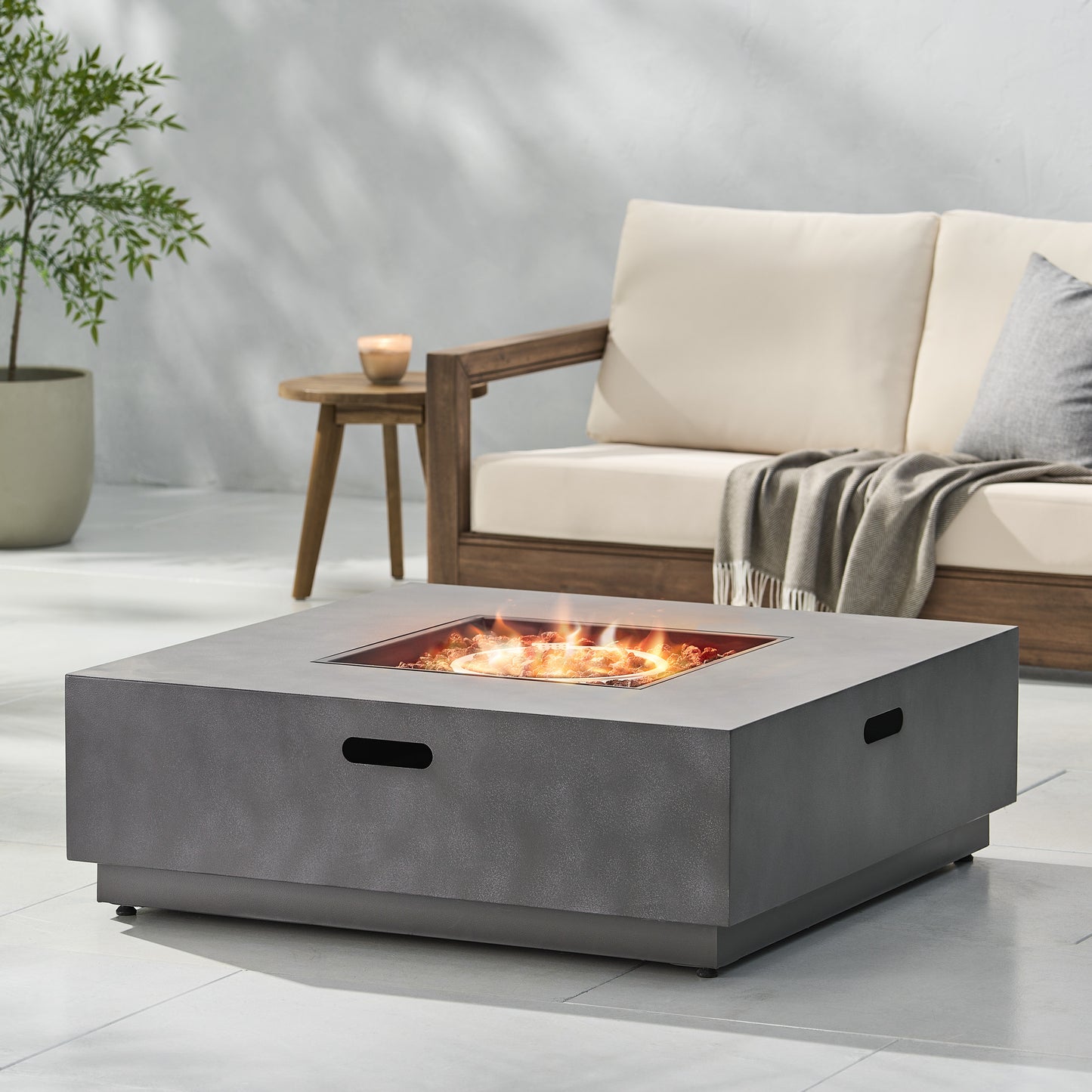 SQUARE Iron FIRE PIT-50 000 BTU