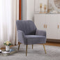 Modern Mid Century Chair velvet  Sherpa Armchair for Living Room Bedroom Office Easy Assemble