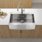33x22x10'Farmhouse Apron Single Bowl Stainless Steel Kitchen Sink