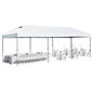 TREXM 10x30 Pop Up Canopy with Sidewalls, Heavy Duty Outdoor Party Tent with Wheeled Bag, for Patio,Wedding, Backyard (White)