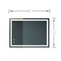 Briiiliant 36'L x 28'W Bathroom Vanity Mirror - Anti- Fog, Dimmable Rectangle Mirror with Front lighting Smart Memory Function