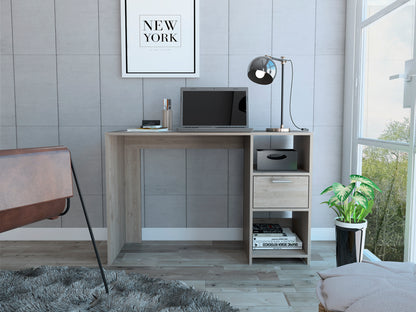 Arlington Computer Desk with 2-Open Storage Shelves and Drawer with Handle