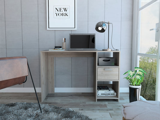 Arlington Computer Desk with 2-Open Storage Shelves and Drawer with Handle