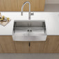 30x22x10'Farmhouse Apron Single Bowl Stainless Steel Kitchen Sink with Workstation